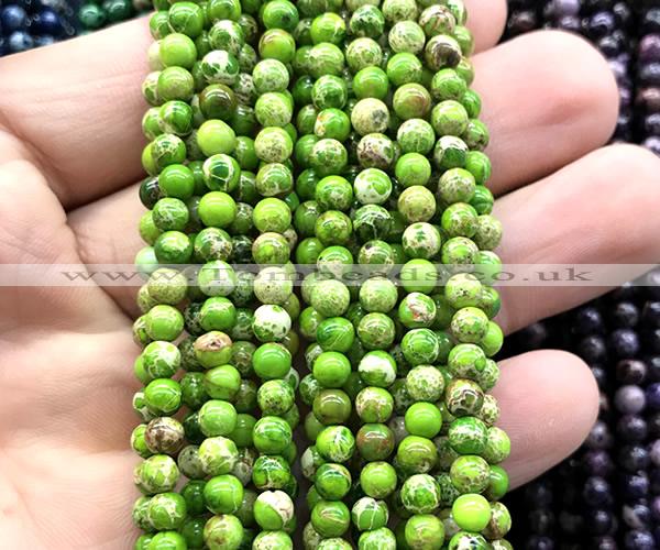 CDE3037 15 inches 4mm round sea sediment jasper beads wholesale