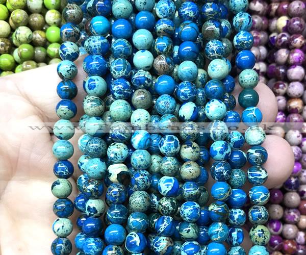 CDE3105 15 inches 6mm round sea sediment jasper beads wholesale