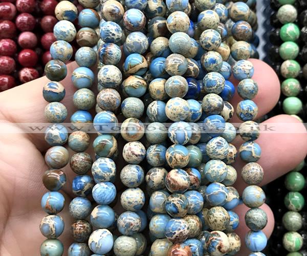 CDE3152 15 inches 6mm round sea sediment jasper beads wholesale