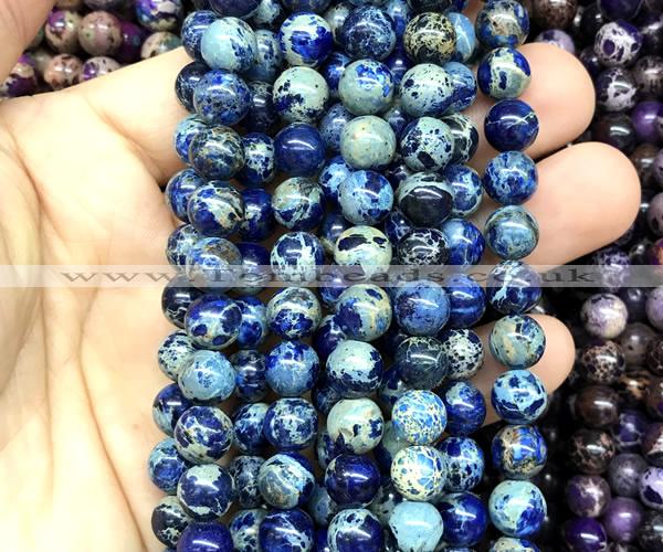 CDE3241 15 inches 8mm round sea sediment jasper beads wholesale