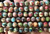 CDE3286 15 inches 8mm round sea sediment jasper beads wholesale