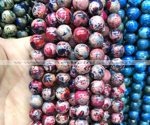 CDE3321 15 inches 10mm round sea sediment jasper beads wholesale