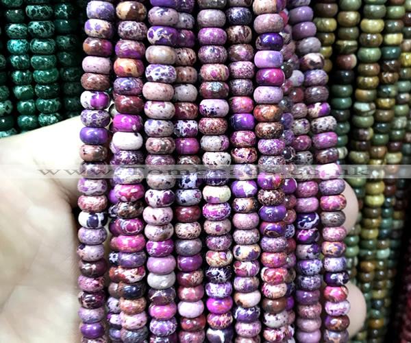 CDE3502 15 inches 4*6mm rondelle sea sediment jasper beads