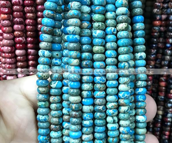 CDE3505 15 inches 4*6mm rondelle sea sediment jasper beads