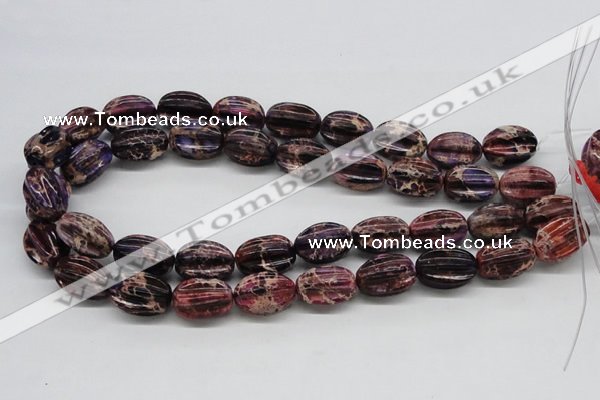 CDE36 15.5 inches 15*20mm star fruit shaped dyed sea sediment jasper beads