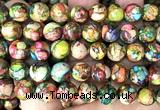 CDE3803 15 inches 10mm round rainbow sea sediment jasper beads