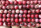 CDE3807 15 inches 8mm round red sea sediment jasper beads