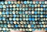 CDE3810 15 inches 4mm round blue sea sediment jasper beads