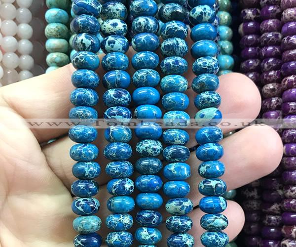 CDE3853 15 inches 5*8mm rondelle sea sediment jasper beads