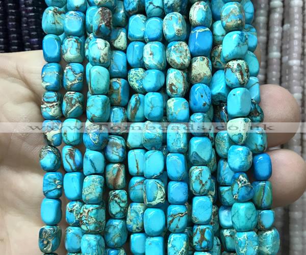 CDE3906 15 inches 5*7mm nuggets sea sediment jasper beads