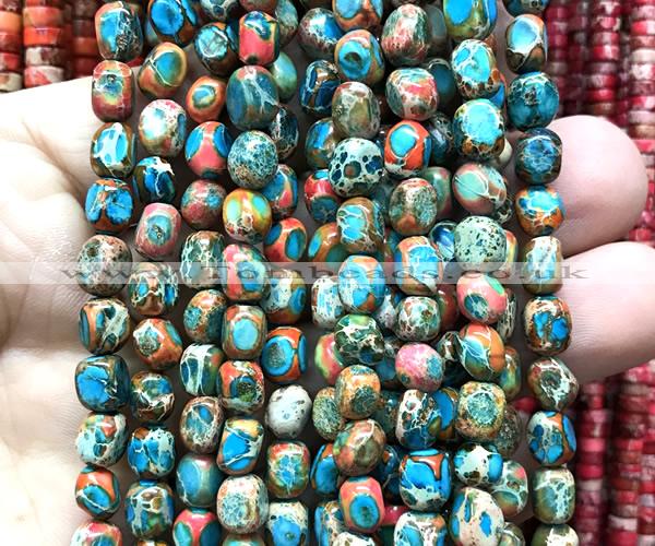 CDE3920 15 inches 5*7mm nuggets sea sediment jasper beads