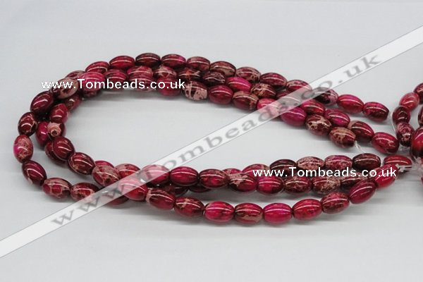 CDI09 16 inches 10*14mm rice dyed imperial jasper beads wholesale