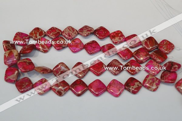 CDI638 15.5 inches 18*18mm diamond dyed imperial jasper beads