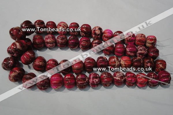 CDI767 15.5 inches 15*18mm pumpkin dyed imperial jasper beads