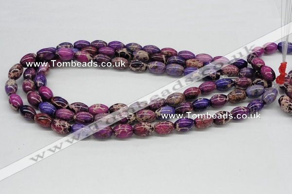 CDT31 15.5 inches 10*14mm rice dyed aqua terra jasper beads