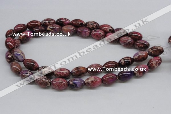 CDT32 15.5 inches 13*18mm rice dyed aqua terra jasper beads