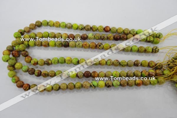 CDT864 15.5 inches 12mm round dyed aqua terra jasper beads wholesale