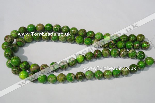 CDT922 15.5 inches 12mm round dyed aqua terra jasper beads