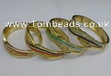 CEB130 17mm width gold plated alloy with enamel bangles wholesale