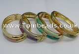 CEB133 16mm width gold plated alloy with enamel bangles wholesale