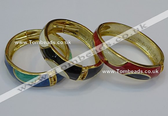 CEB148 15mm width gold plated alloy with enamel bangles wholesale