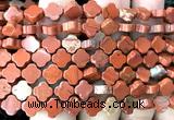 CFG1625 15 inches 8mm four leaf clover red jasper beads wholesale