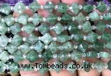 CFG1700 15 inches 8mm four leaf clover green strawberry quartz beads