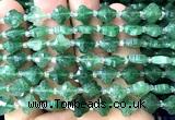 CFG1753 15 inches 10mm four leaf clover green strawberry quartz beads