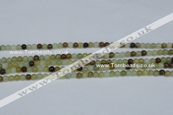 CFW101 15.5 inches 6mm round flower jade gemstone beads