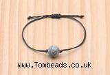 CGB9931 Fashion 12mm grey picture jasper adjustable bracelet jewelry