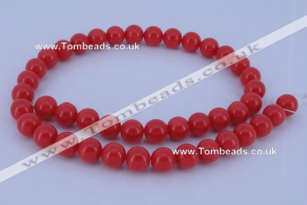 CGL842 10PCS 16 inches 4mm round heated glass pearl beads wholesale