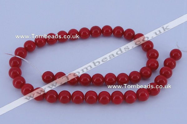 CGL849 10PCS 16 inches 6mm round heated glass pearl beads wholesale