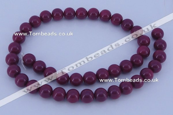 CGL879 10PCS 16 inches 6mm round heated glass pearl beads wholesale