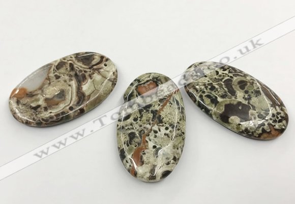 CGP3535 32*55mm - 35*58mm oval ocean agate slab pendants