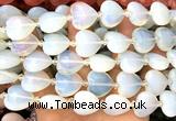 CHG218 15 inches 20mm heart opalite beads wholesale