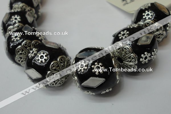 CIB102 17mm round fashion Indonesia jewelry beads wholesale