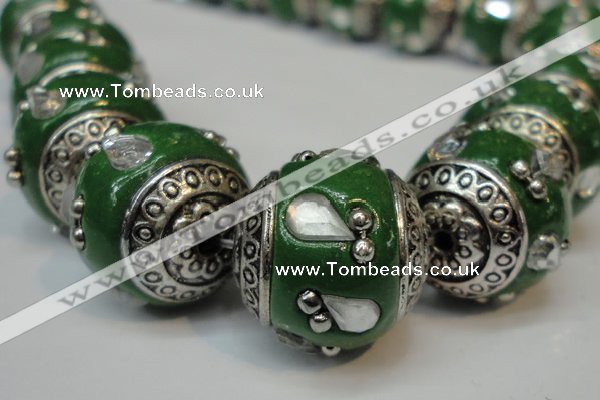 CIB145 18mm round fashion Indonesia jewelry beads wholesale