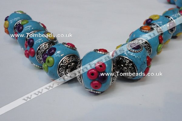 CIB152 21mm round fashion Indonesia jewelry beads wholesale