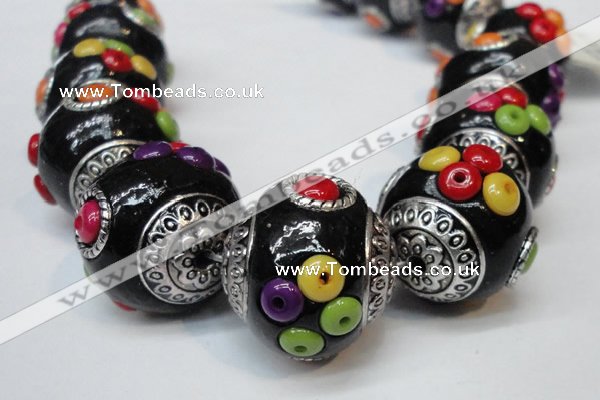 CIB154 21mm round fashion Indonesia jewelry beads wholesale