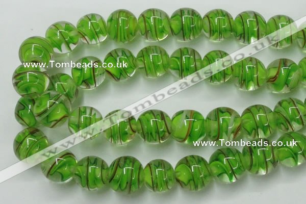 CLG855 15.5 inches 18mm round lampwork glass beads wholesale