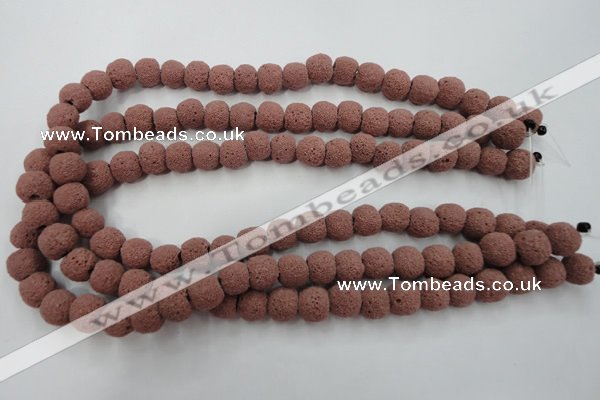 CLV361 15.5 inches 11mm ball dyed lava beads wholesale