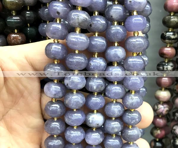 CME405 15 inches 8*12mm pumpkin purple aventurine jade beads wholesale