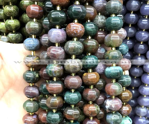 CME411 15 inches 8*12mm pumpkin Indian agate beads wholesale