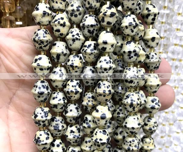 CME609 15 inches 10*11mm bicone dalmatian jasper beads wholesale