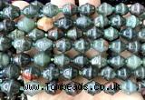 CME611 15 inches 10*11mm bicone blood jasper beads wholesale