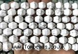 CME626 15 inches 10*11mm bicone white howlite turquoise beads