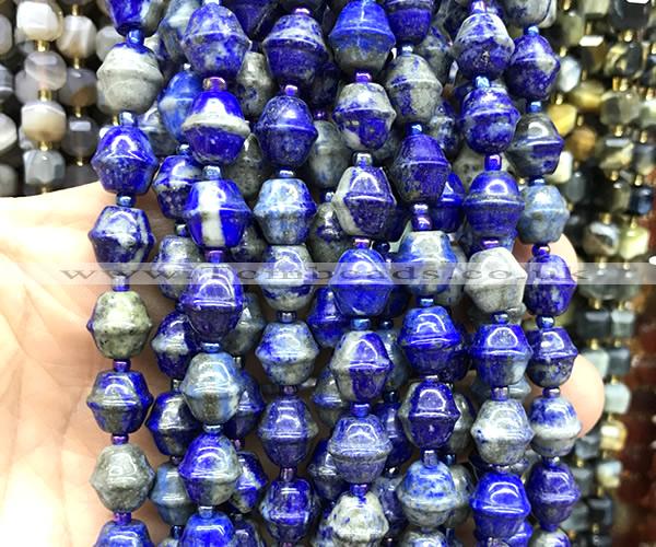 CME629 15 inches 10*11mm bicone lapis lazuli gemstone beads