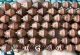 CME631 15 inches 10*11mm bicone goldstone beads wholesale