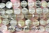 CME761 15 inches 12mm faceted hexagon lemon quartz beads