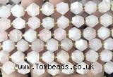 CME801 15 inches 8*10mm faceted bicone rose quartz beads